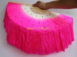 10pcs/lot Free Shipping Chinese dance fan silk veil Students perform props fan 5 Colours available For Wedding Party Favour gift