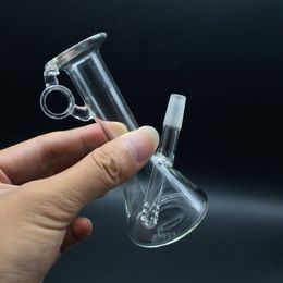 4.0 inch mini Glass Beaker Bongs With 10mm Male Joint New design Glass Oil Rigs water pipes mini dab rigs