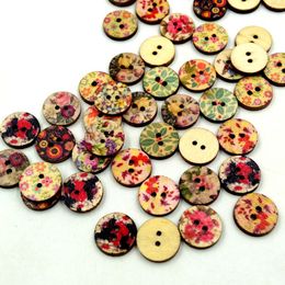 Wooden Buttons 2 holes for handmade Gift Box Scrapbook Craft Party Decoration DIY favor Sewing Accessories