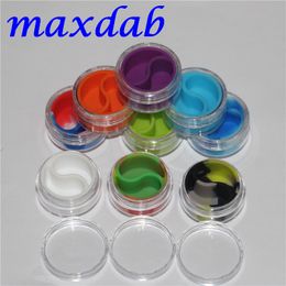 Newest High Quality Acrylic silicone wax container/silicone jar 10ml wax Container dab Silicone container for wax DHL free