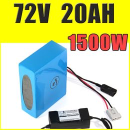 72V 20AH lithium battery super power electric bike battery 84V lithium ion battery pack + charger + BMS , Free customs duty