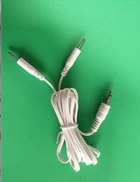 500pcs/lot 2 Pin electrode Lead wire Replacement Cable ~ 3.5mm for Electrotherapy TENS Units 1.5M