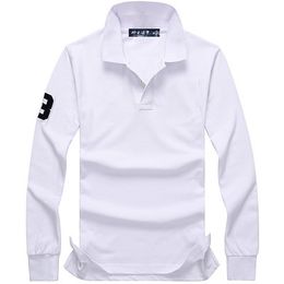 Wholesale 2017 autumn and winter new high-quality 100% cotton men's fashion long-sleeved POLO shirt casual men's POLO shirt long sleeve