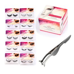 Grearemy Yeni 1pc Profesyonel Yanlış Eyelashes Uzatma Aplikatör Temizleyici Clip ile 10 Çiftler Seyahat Kirpikleri Cımbız Makası (Gümüş)