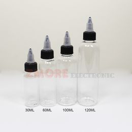 30ml 60ml 100ml 120ml Electronics Ecig Plastic Dropper Bottles With Twist Off Caps Pen Shape Bottle Empty Pet Bottles For E Liqui
