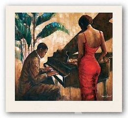 Enchanting Keys Hand Painted AFRICAN AMERICAN Art Oil Painting On Canvas.customized size ebon