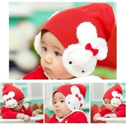 Toddler Baby Boys Girls Knitted Caps Children winter Warm Hats Children Caps With Earmuffs Kids Autumn Winter Wool Cap Child beanie