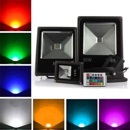 Umlight1688 10pcs Refletor Led Floodlight RGB 10W 20W 30W 50W Led Flood light Waterproof Led Spotlight Outdoor lighting Landscape lamp