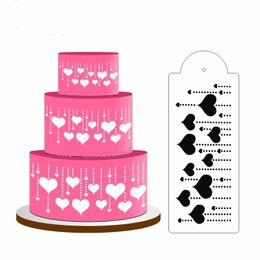 4pcs/lot Fondant cake decoration Mould Printing die cut Creative sieve the icing sugar Mould spray Baking Mould Love snowflake modelling tools