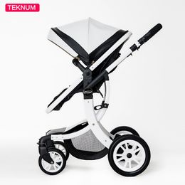 Teknum Baby Stroller Folding Baby Child Four Seasons General Newborn Stroller Baby Brand Leather Stroller