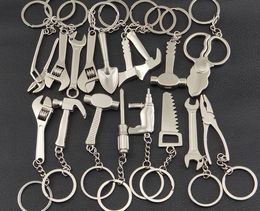 Mini simulation tool Keychain key ring wrench axe hammer ruler wholesale