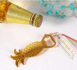 Wedding Favors Gifts Gold Metal Pineapple Beer Bottle Opener Party decoration Supplies Gold Ananas Comosus Bottle Lid Opener+DHL Free