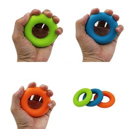 Bodybuilding Finger Force Silicone Type O Hand Grips Physical Exercise Palm Portable Healing Instrument Green Blue Orange