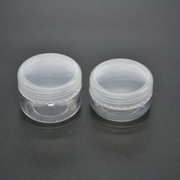 50pcs/lot 10g Clear Plastic Cosmetic Small Jars for Cream Shadows Powders Containers Pots Box Empty PJ10/11