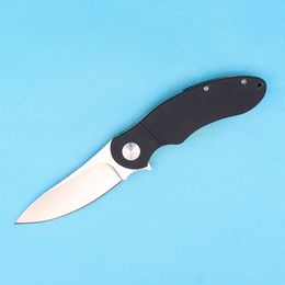 Top Quality Flipper Knife 9Cr18 Satin Blade G10 Handle Ball Bearing Washer Survival Folding Knifes EDC Pocket Knives