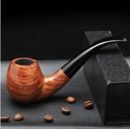 Woody rosewood 206BH curved handle smoke bucket classic solid wood pipe with 9mm Philtre can be mixed batch