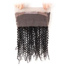 20 inch Brazilian human virgin hair 360 full lace hair product natural black/jet black color 130% denisty lace extensions