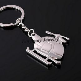 Fashion Alloy Keyrings Metal Helicopter Keychain For Promotion Gift 20pcs/Lot Free Shipping