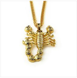 2017 Hip Hop Scorpion Shape Pendant Necklace Fashion Jewelry Wholesale Jewelry Packing With Elegant Gift Box