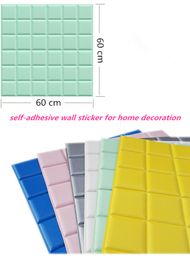 60x60cm PE Foam Wall Stickers Patterns 3D Wallpaper DIY Wall Decor Square Brick For Living Room Kids Bedroom Decoration adesivo de parede
