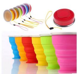 300pcs New Portable Silicone Retractable Folding Water Cup Collapsible Outdoor Travel Telescopic Collapsible Soft Drinking Cup Water Bottles