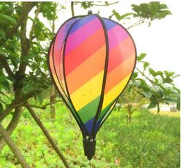 Outdoor stripe Rainbow wind vane hanging Air Balloon colorful Windsock Festival decoration Wind Spinner toy Rotating windmill