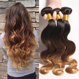 Dark Brown Blonde Ombre Weave Nz Buy New Dark Brown Blonde Ombre