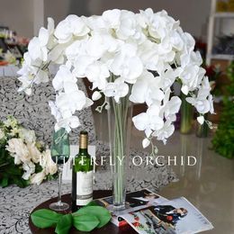 Elegant Artificial Phalaenopsis Flowers 90 cm/35" Length Butterfly Orchid Bouquet For Home Ornament Wedding Decoration 8 Color free shippin