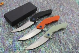 Shirogorov poluchetkiy Flipper Bearing washer D2 Satin Blade G10 Handle Outdoors Survival Tactical folding knife Camping EDC tools