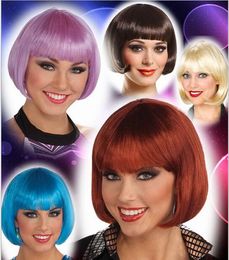 Fashionable BOB style Short Party Wig Wigs 11 Colours Halloween Christmas BOB Short Party Wig women Colourful hair wigs