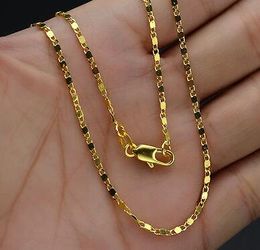 Luxury Noble Women Men Jewelry 18K Gold Plated Rolo Chain Necklace