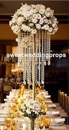 Wedding Crystal Table centerpiece sliver Flower Stand Wedding Centerpiece Chandelier,Wedding Decoration 10pcs/lot