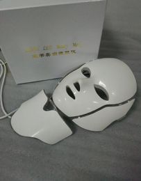 7 LED lights Photon Therapy Beauty Machine Skin Rejuvenation LED Facial Neck Mask With Microcurrent For skin whitening