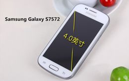 -Samsung GALAXY Trend Duos II S7572 / S7562i 3G WCDMA Сотовые телефоны ПЗУ 4.0Inch Двухъядерный 3.0MP Android Восстановленное разблокированный оригинальный телефон