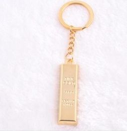 Pure fine gold key chain golden keychains keyrings women handbag charms pendant metal key finder man car key rings accessory
