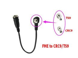 10PCS LOT FME TO CRC9 TS9 Coaxial RF connector Male to Male Adapter FME-CRC9/TS9 RG174 50OMEb 20CM