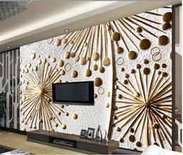 High Quality Costom Embossed abstract relief radios backdrop wal mural 3d wallpaper 3d wall papers for tv backdrop