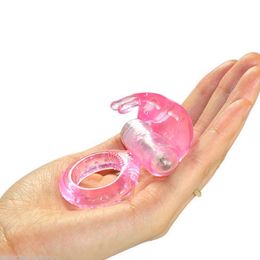 Cockrings rabbit clit erection vibrating vibrator cock enhancer dick penis ring sex toy #T701