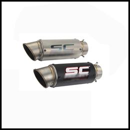 51 mm / 60.5 mm Universal Motorcycle Exhaust Muffler Pipe Silencer With Removable DB Killer