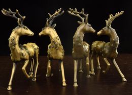 Pure copper sika deer yellow brass primary Colour pair of sika deer