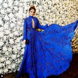 Latest Fashion Sexy Prom Dresses High Neck Appliques Long Sleeves Pretty Evening Gowns 2017 New Design Front-Cutaway Formal Party Dresses
