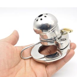 Male Chastity Device 45mm Curv New Design Steel Male Lock Cage man birdlock CBT cages bound penis bondage