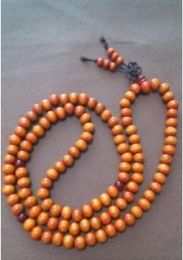 Have one to sell? Sell now 8mm Fragrant orange Sandalwood 108 Buddhist Prayer Bead Mala Necklace / Bracelet