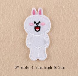 New Iron On Patches DIY Embroidered Patch sticker For Clothing clothes Fabric Sewing cartoon frog bear rabbit chick design