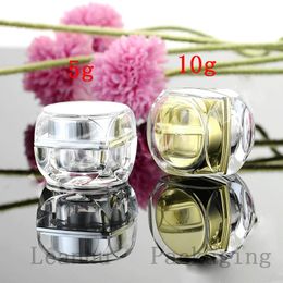 5g 10g Gold And Silver Empty Plastic Bottle For Cream With Cream,Mask ,Grind Arenaceous Cream Container Cosmetic Cream Container