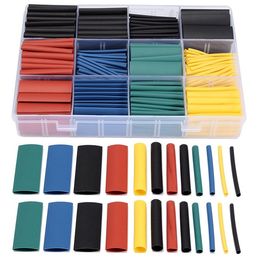 530 Pcs 2:1 Heat Shrink Tubing Tube Sleeving Wrap Cable Wire 5 Colour 8 Size 1.5mm/2mm/3mm/4mm/5mm/6mm/8mm/10mm