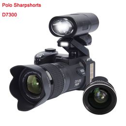 Protax D7300 Цифровые камеры 33MP Профессиональная DSLR 24x оптическая Zoom Telebotos 8x широкоугольная линза Светодиодный тренаж для прожектора