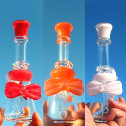 glass girls UK - Bong Oil Rigs Glass Bongs Dab Rig Rigs Hookahs with Bowknot Cute for Lady Girl Friend