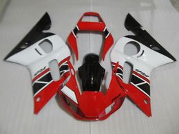 ABS plastic fairing kit for Yamaha YZF R6 98 99 00 01 02 red white black fairings set YZFR6 1998-2002 OT18