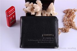 Kostenloser Versand Heißer Verkauf Mode Leder Männer Brieftasche Heißer Verkauf Günstige Geldbörse Brieftaschen Kartenhalter für Männer, Förderung